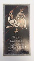 Affiche pour l'exposition<em><strong> Pierres et Marbres de Wallonie</strong></em> au Grand-Hornu (Hornu) du 8 avril au 7 mai 1989